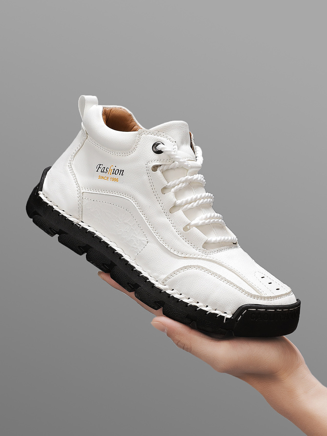 Outdoor Sport Leisure - Men's Handmade Mid-Top Casual Shoes, Simple