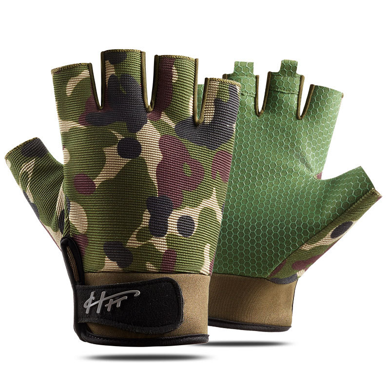 Outdoor Sport Gloves - 1 Pair Fishing Gloves Half Finger