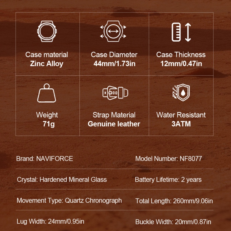 NAVIFORCE Male Stylish Chronog - Outdoor Sport Smart Watch review and price