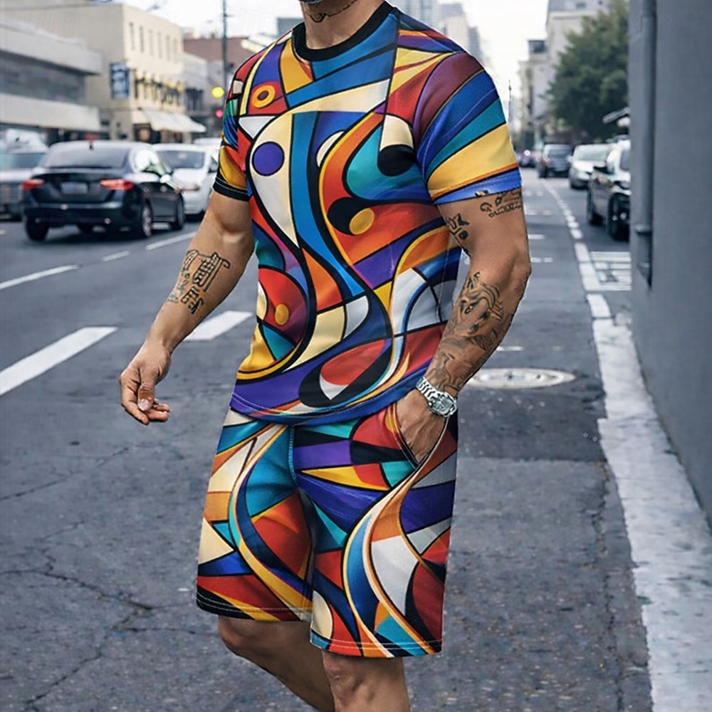 Men's 2pcs Tees Sets Summer To - Outdoor Sport Is review and price