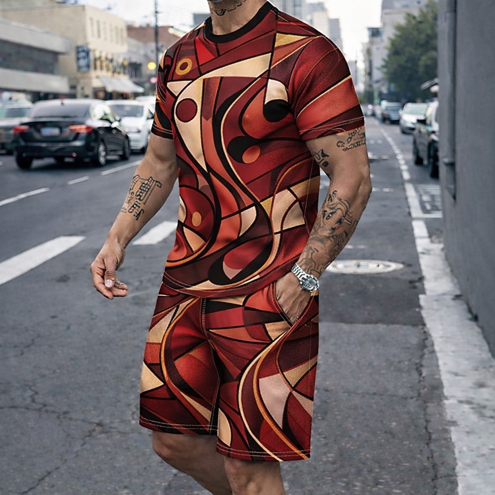Men's 2pcs Tees Sets Summer To - Outdoor Sport Is review and price