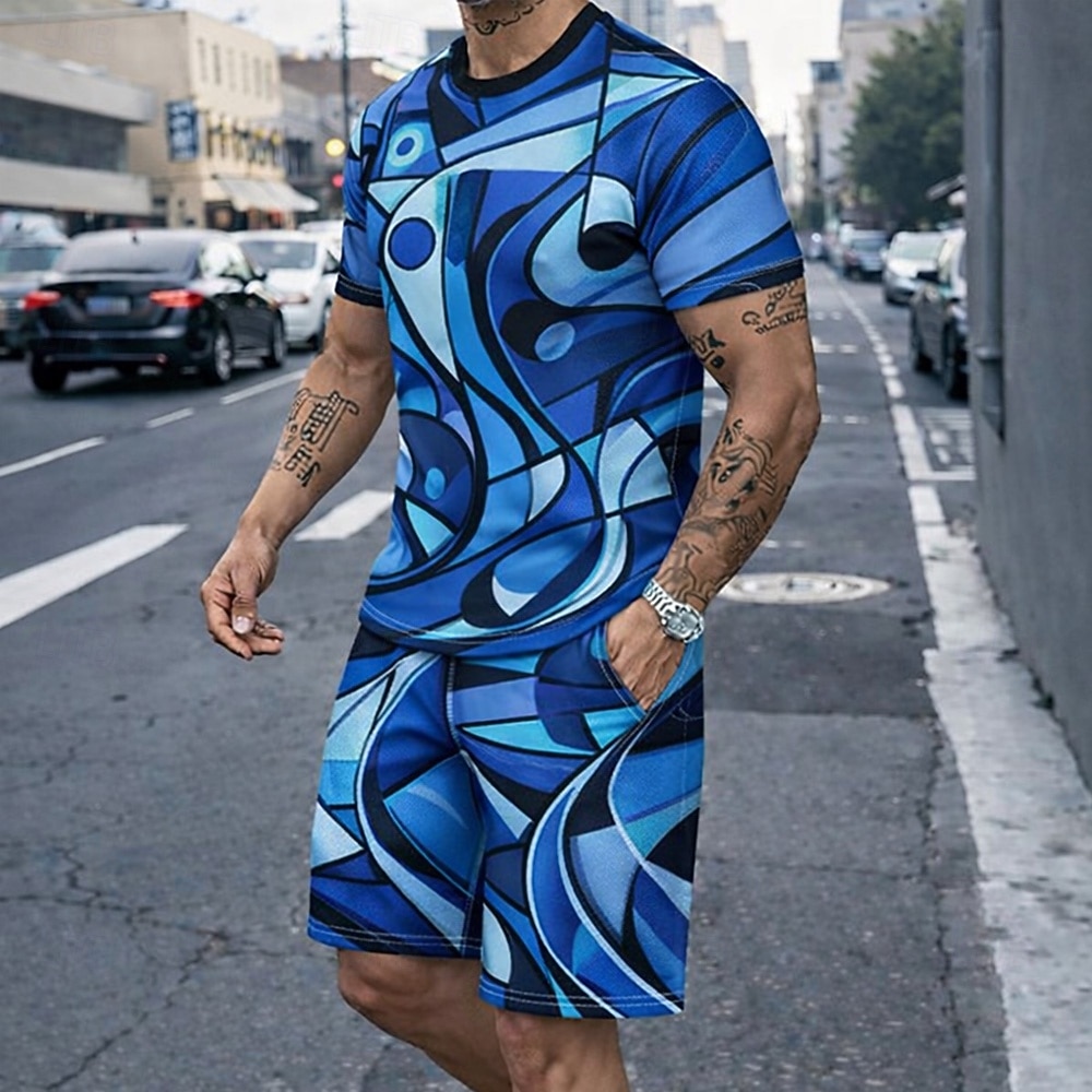 Men's 2pcs Tees Sets Summer To - Outdoor Sport Is review and price